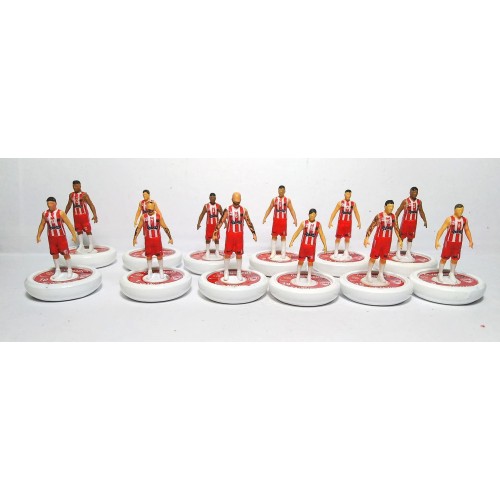 Subbuteo Andrew Olympiacos 2012-13 Euroleague Winners limited edition team with basketball players in different height, not playable, only for your collection